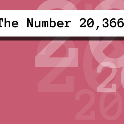 About The Number 20,366