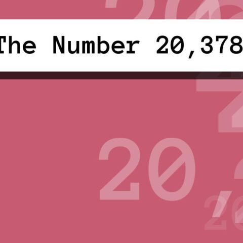 About The Number 20,378
