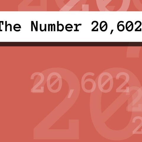 About The Number 20,602
