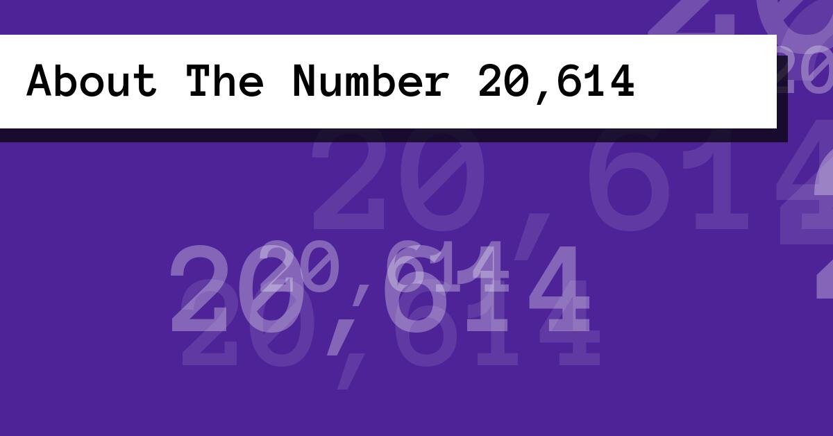 About The Number 20,614