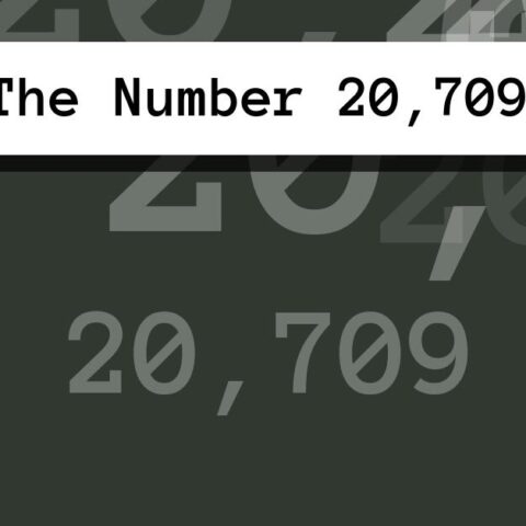 About The Number 20,709