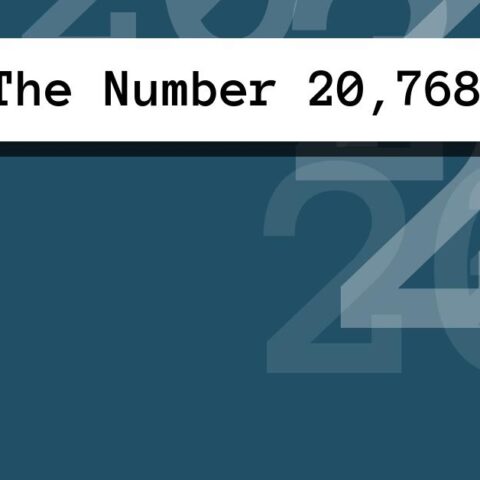 About The Number 20,768