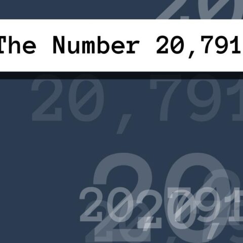 About The Number 20,791