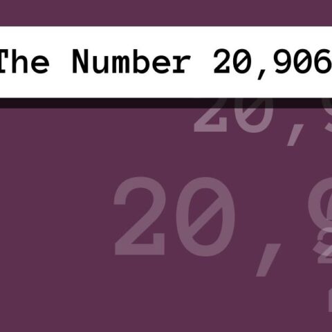 About The Number 20,906