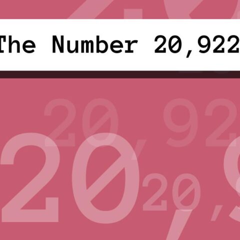 About The Number 20,922