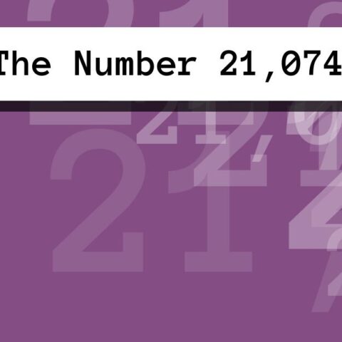 About The Number 21,074