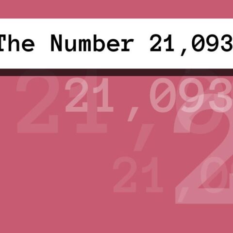 About The Number 21,093