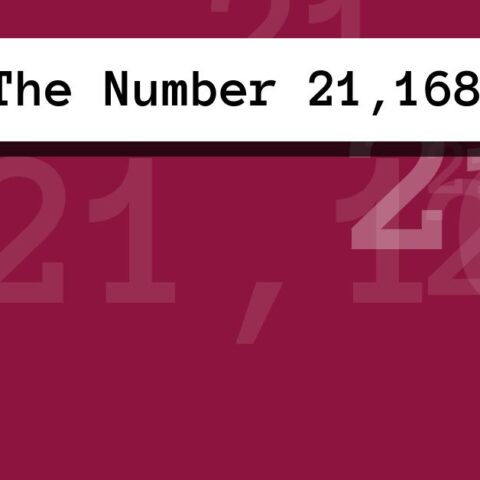 About The Number 21,168