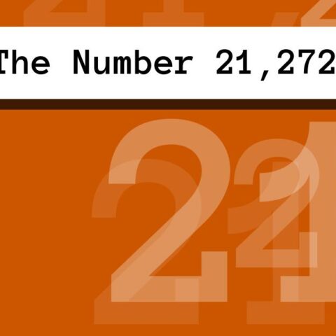 About The Number 21,272