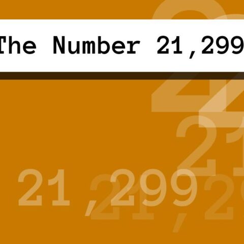 About The Number 21,299
