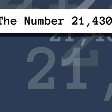 About The Number 21,430