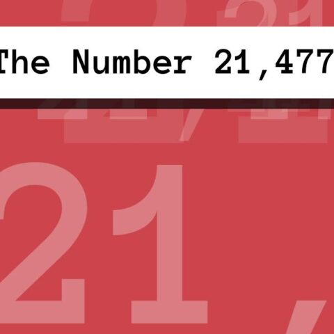 About The Number 21,477