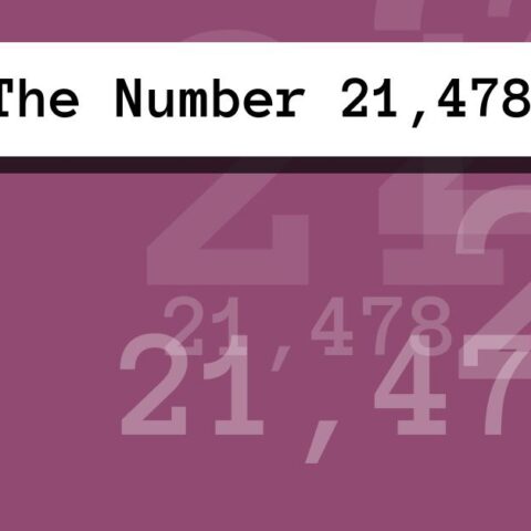 About The Number 21,478
