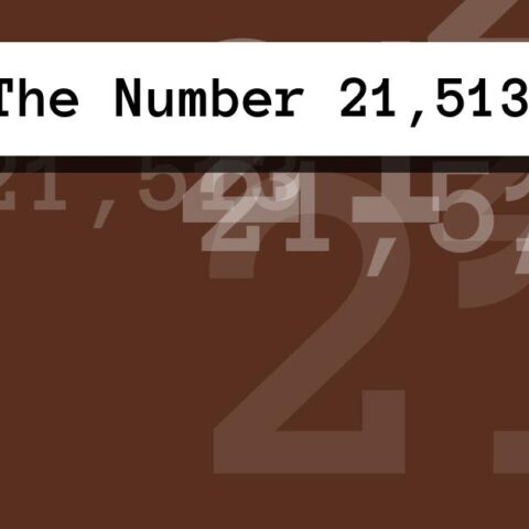 About The Number 21,513