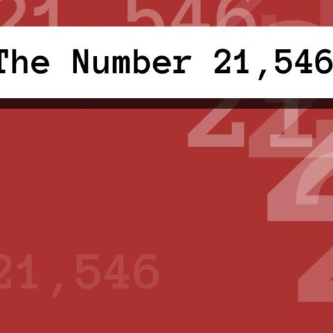 About The Number 21,546