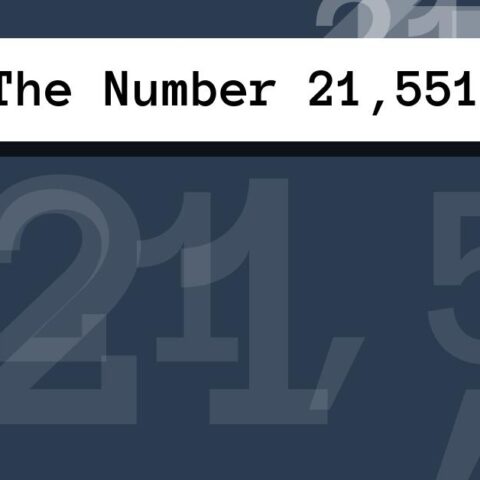 About The Number 21,551