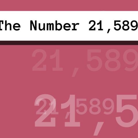 About The Number 21,589