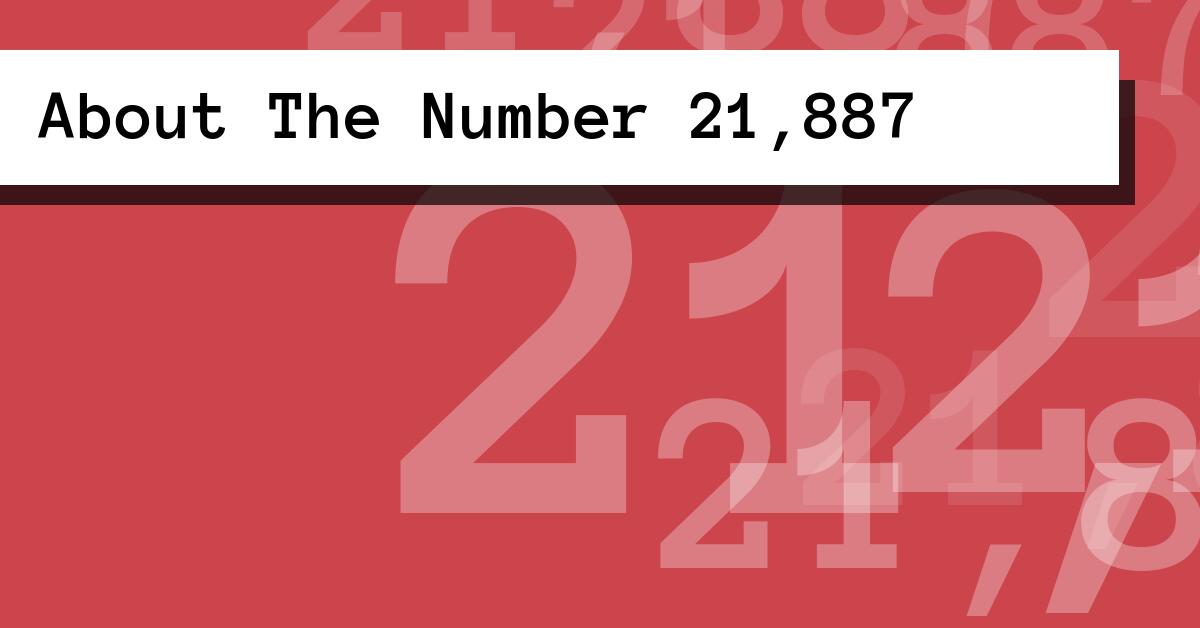 About The Number 21,887