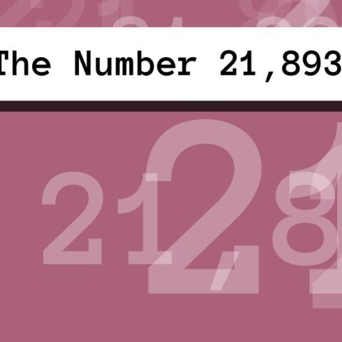 About The Number 21,893