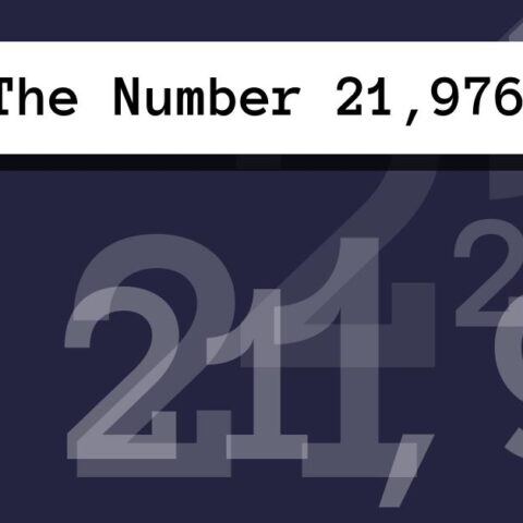 About The Number 21,976