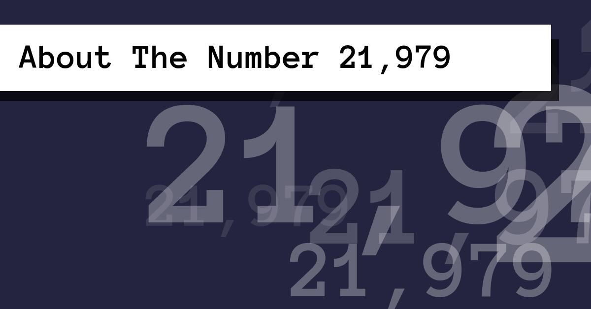 About The Number 21,979
