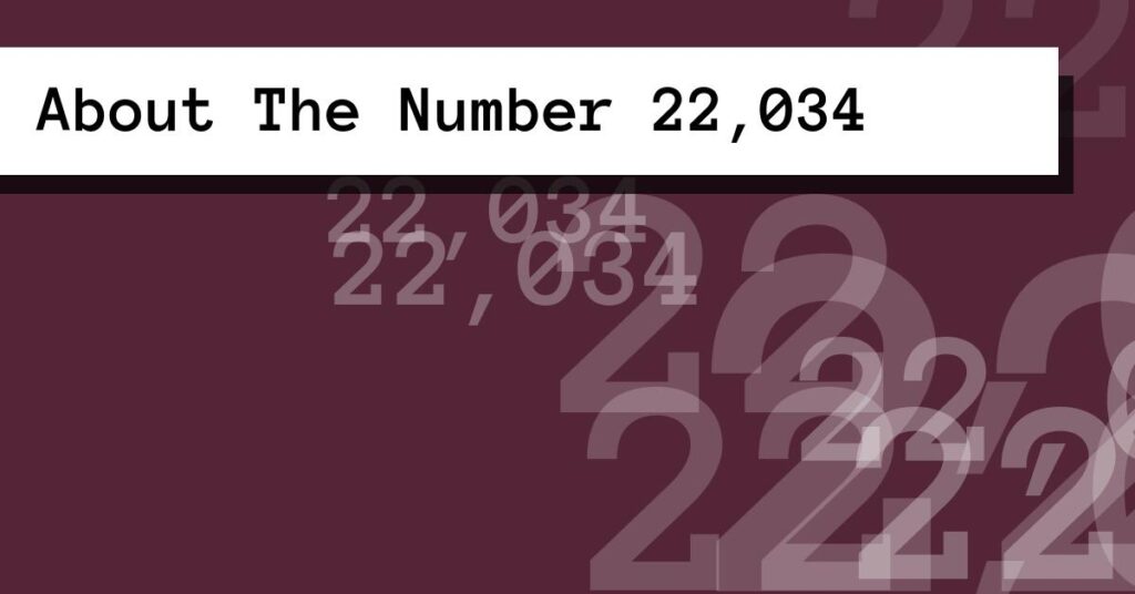 About The Number 22,034