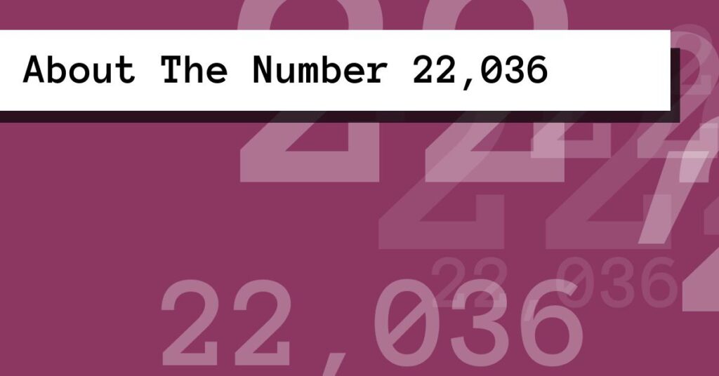 Number 2236 About The Number 22,036