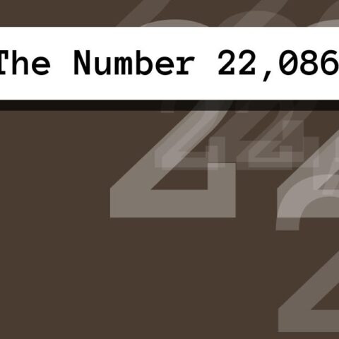 About The Number 22,086