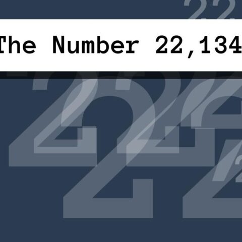 About The Number 22,134
