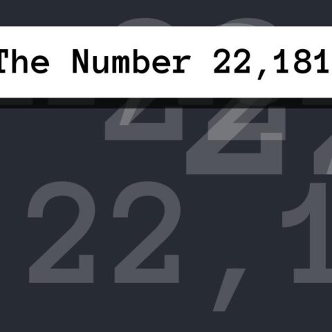 About The Number 22,181