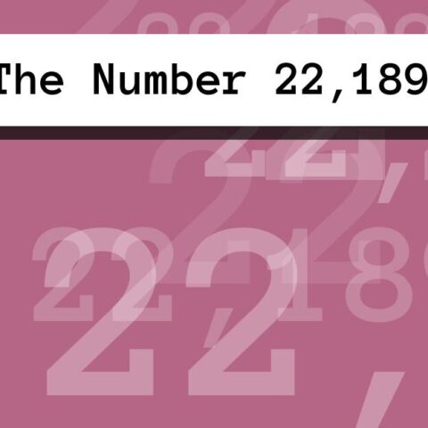 About The Number 22,189
