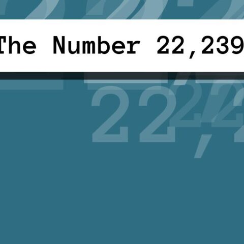 About The Number 22,239