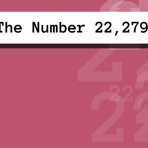 About The Number 22,279