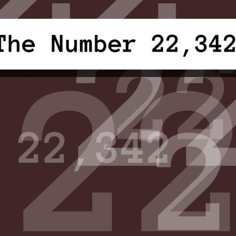 About The Number 22,342