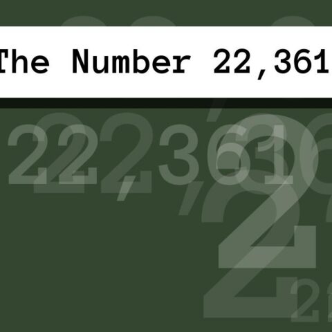 About The Number 22,361