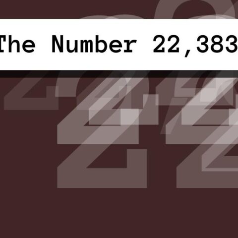 About The Number 22,383