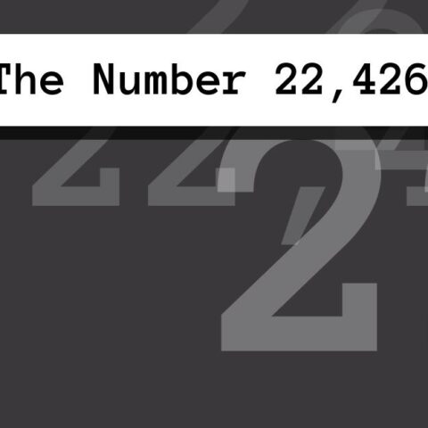 About The Number 22,426