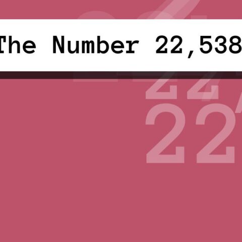 About The Number 22,538