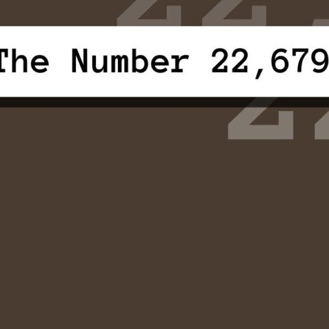 About The Number 22,679
