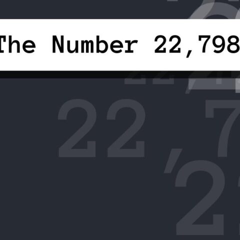 About The Number 22,798