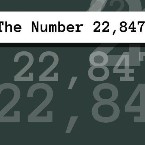 About The Number 22,847