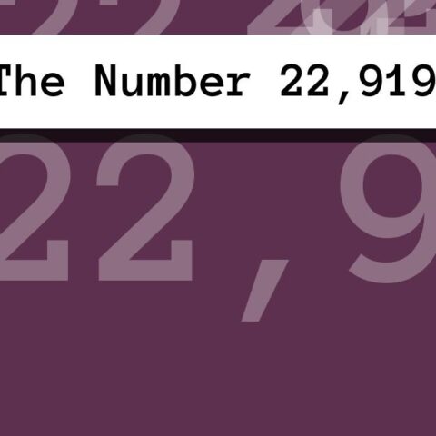 About The Number 22,919
