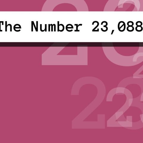 About The Number 23,088