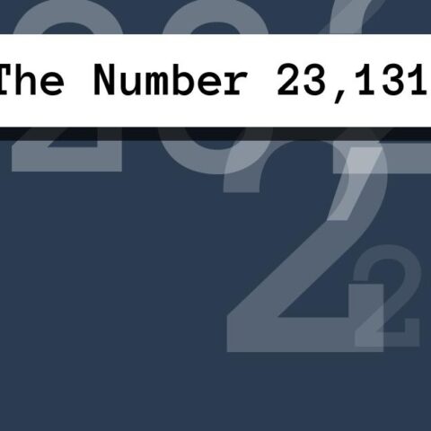About The Number 23,131