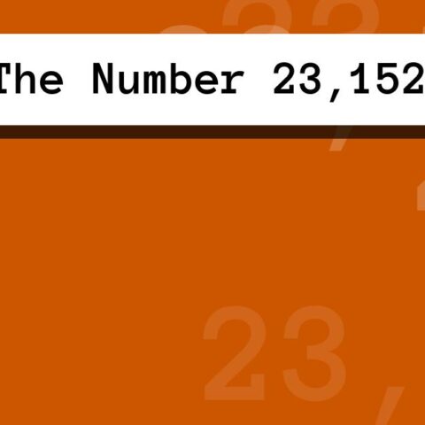 About The Number 23,152