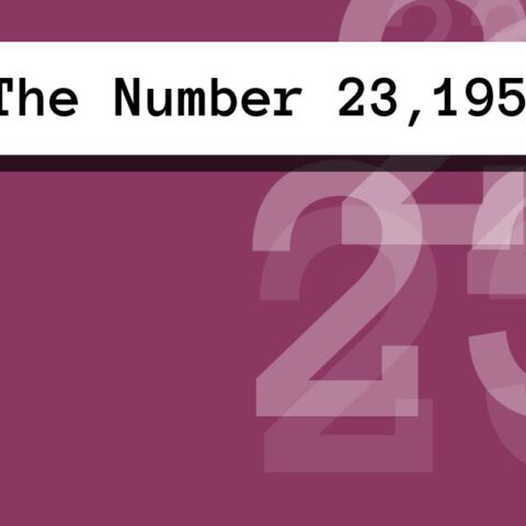 About The Number 23,195