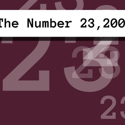 About The Number 23,200