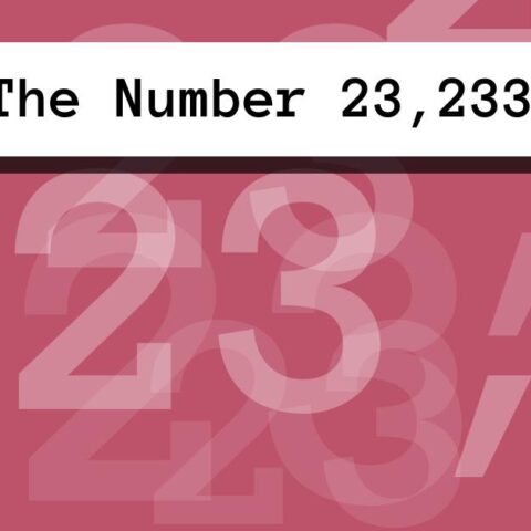 About The Number 23,233