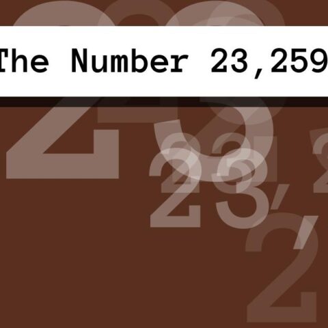 About The Number 23,259
