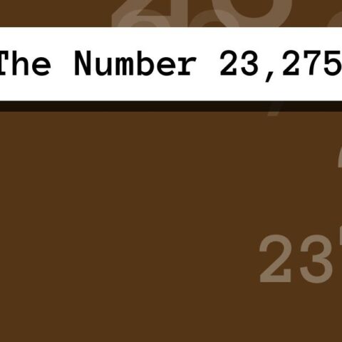 About The Number 23,275